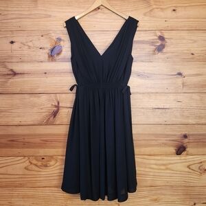 HD in Paris Anthropologie Black Mini Flowy Dress SZ 4